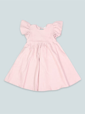 VESTIDO LINHO NINA ROSA CLARO